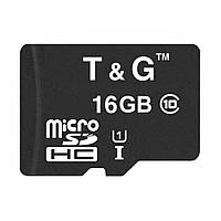 Карта памяти T&G Micro SDHC 16gb UHS-1 10 Class Черный