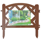 Садова огорожа "Гамбург" (4 шт., довжина комплекта 1,62 метра, висота 27.5 см + 10 см) Тірапласт, фото 4