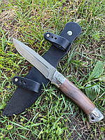 Мисливський ніж ( дамаск) з шкіряним чохлом