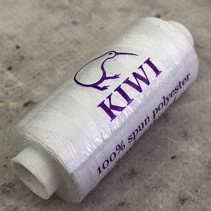 Нитки KIWI у котушках, швейні 100 поліестер 40/2 (200м) білі