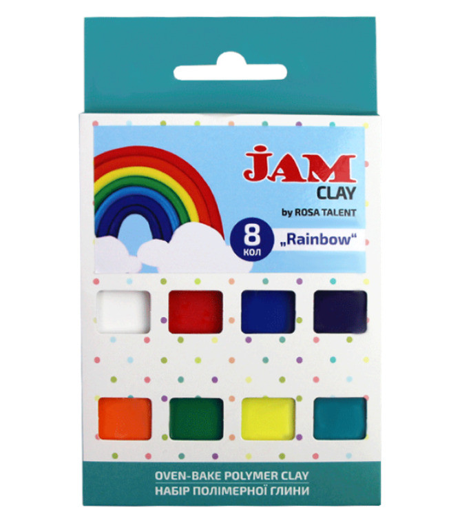 Набір полімерної глини Jam Clay Rainbow 8х20г