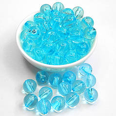 Намистини акрилові "желе" 12 мм, бірюзовий (10 шт)