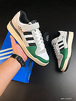 Чоловічі Кросівки Adidas Forum Low Сірі з Білим\Зелені