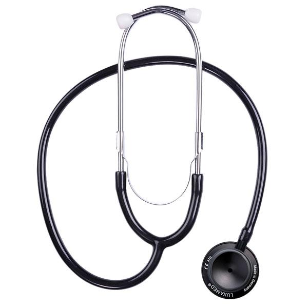 Стетоскоп двоголовий зі змінними діафрагмами, Sonus-Flex, чорний, Luxamed, фото 1