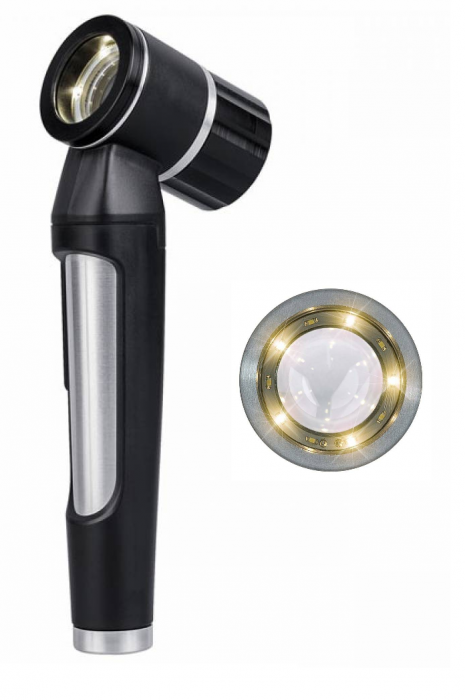 Дерматоскоп LuxaScope CCT LED 2.5В (2х5 світлодіодів) на батарейках з регулюванням температури кольору, фото 1