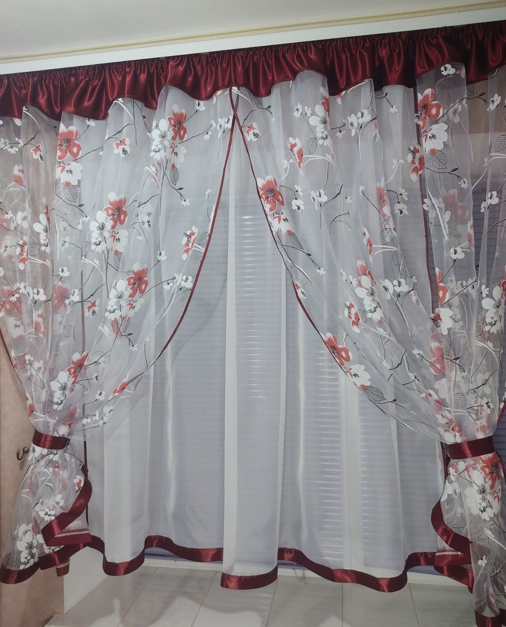 Готова кухонні фіранки "Квітка яблуні"