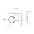 Cвітлодіодна люстра 90 Вт колір каркасу чорний з золотим з пультом і мобільним додатком регулювання яскравості ESL-21236, фото 4