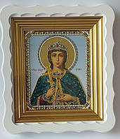 Икона святой Ирины с декором стразами