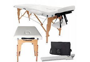 Масажний стіл I-Coucou складний з дерева екрю