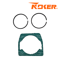 Кольца на поршень 43мм + прокладка цилиндр ( к-кт) для бензопилы GL 45 ( NOKER)