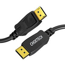 Кабель DisplayPort-DisplayPort Choetech (M/M) 2 m Black (XDD01-BK), фото 5