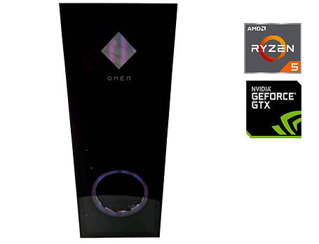 Новий ПК HP OMEN 1A227AVT#ABA-0098 MT/ Ryzen 5 3600/ 16 GB RAM/ 480 GB SSD/ GeForce GTX 1060 6GB/ 500W, фото 1