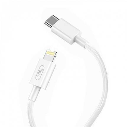 Кабель Type-C-Lightning SkyDolphin S57L PD 18W 1m White (USB-000545), фото 1