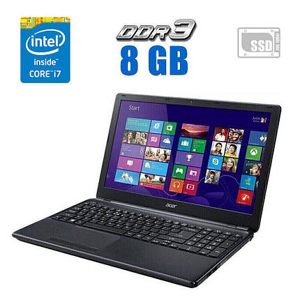 Ігровий ноутбук Acer Aspire E1-572G/15.6"/Core i7 2 ядра 1.8GHz/8 GB DDR3/256GB SSD/Radeon R7 M265 2GB/Webcam, фото 2