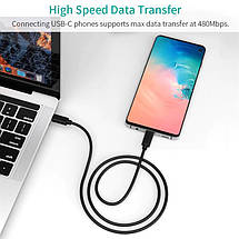 Кабель Type-C-Type-C Choetech 3A 0.5м Black (CC0001), фото 3