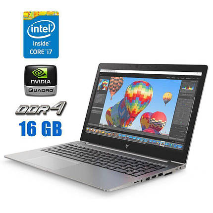 Мобільна робоча станція HP ZBook 15 G5 / 15.6" (1920x1080) IPS / Intel Core i7-8850H (6 (12) ядра по 2.6 —, фото 2