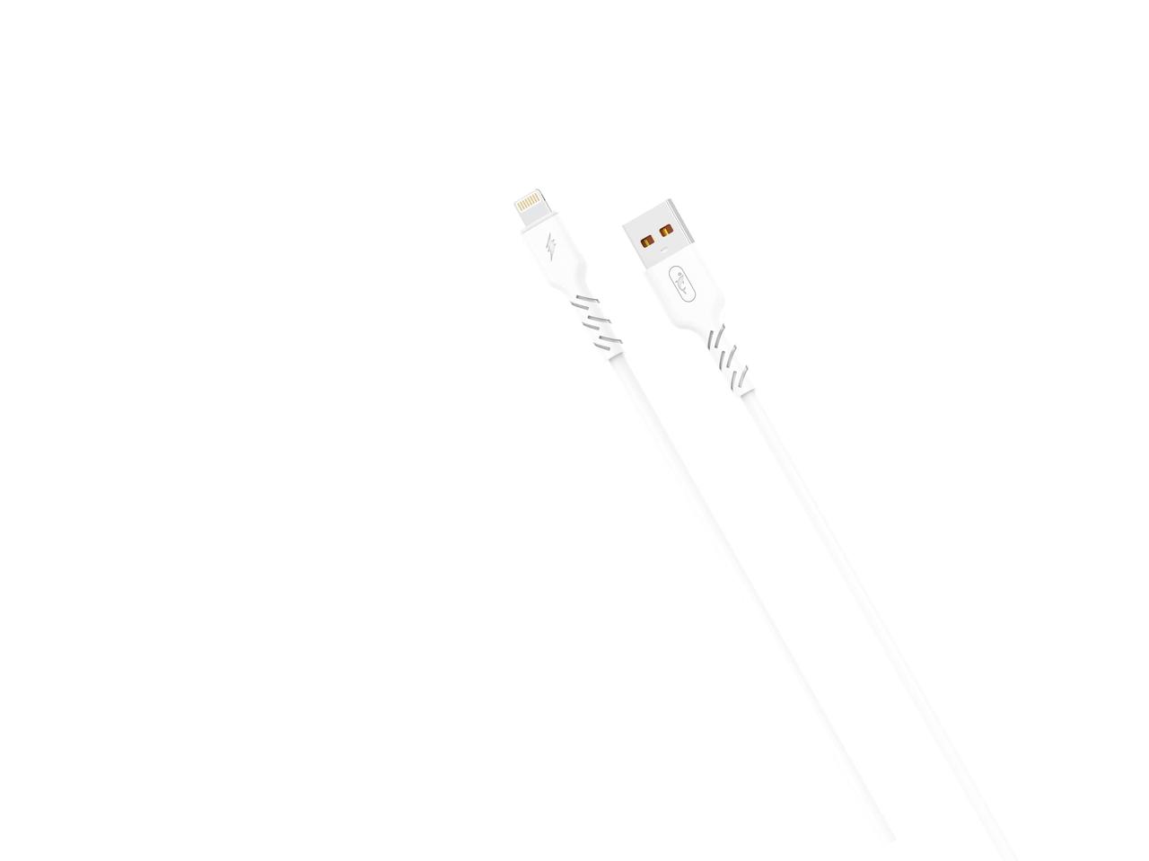 Кабель USB-Lightning SkyDolphin S07L TPE High Elastic Line 2.4A 1m White (USB-000593)