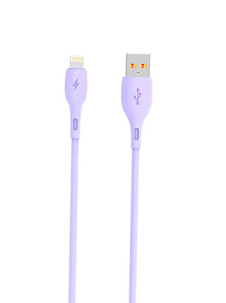Кабель USB-Lightning SkyDolphin S22L Soft Silicone 2.4A 1m Violet (USB-000600), фото 1