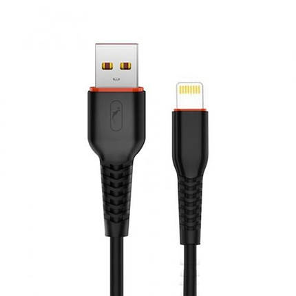 Кабель USB-Lightning SkyDolphin S54L Soft 2.4A 1m Black (USB-000428), фото 1