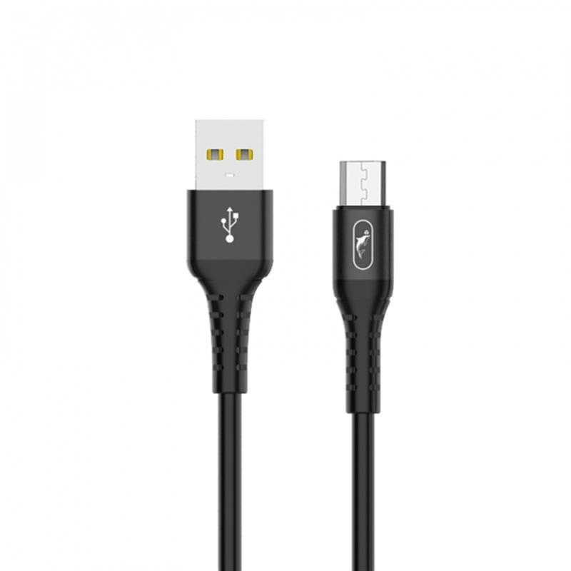 Кабель USB-microUSB SkyDolphin S05V TPE Frost Line 3A 1m Black (USB-000553)