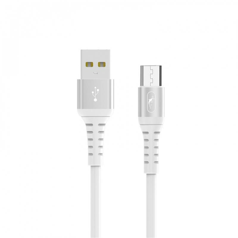 Кабель USB-microUSB SkyDolphin S05V TPE Frost Line 3A 1m White (USB-000552)