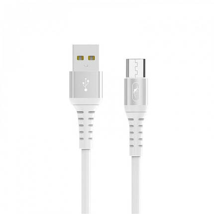Кабель USB-microUSB SkyDolphin S05V TPE Frost Line 3A 1m White (USB-000552), фото 1