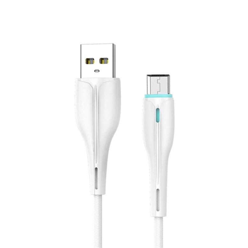Кабель USB-microUSB SkyDolphin S48V 3A 1m White (USB-000427)