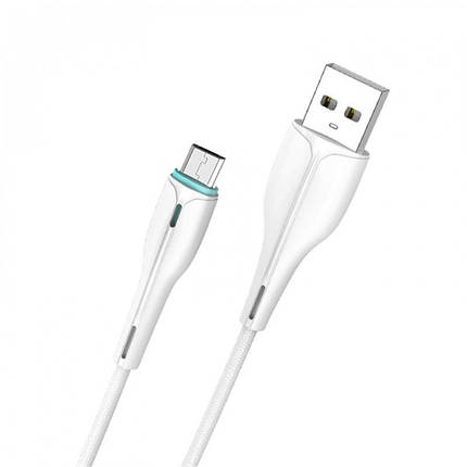 Кабель USB-microUSB SkyDolphin S48V 3A 1m White (USB-000427), фото 2