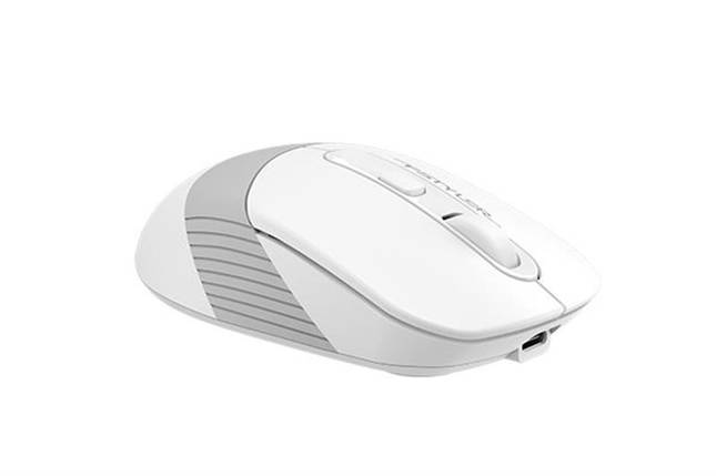 Мышь Wireless A4Tech Fstyler FB10CS Battery Grayish 2400 dpi USB White, фото 3