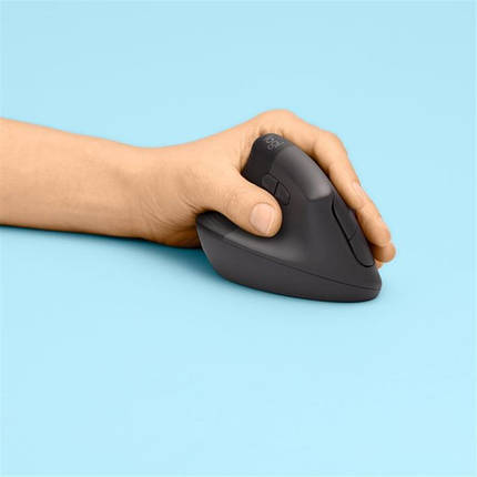 Миша компьютерна Wireless Logitech Lift Vertical Ergonomic (910-006474) 4000 dpi USB Graphite Grey, фото 3