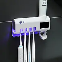 Диспенсер для зубной пасты и щеток авто Toothbrush sterilizer W-31 уф стерилизатор для зубных щеток a