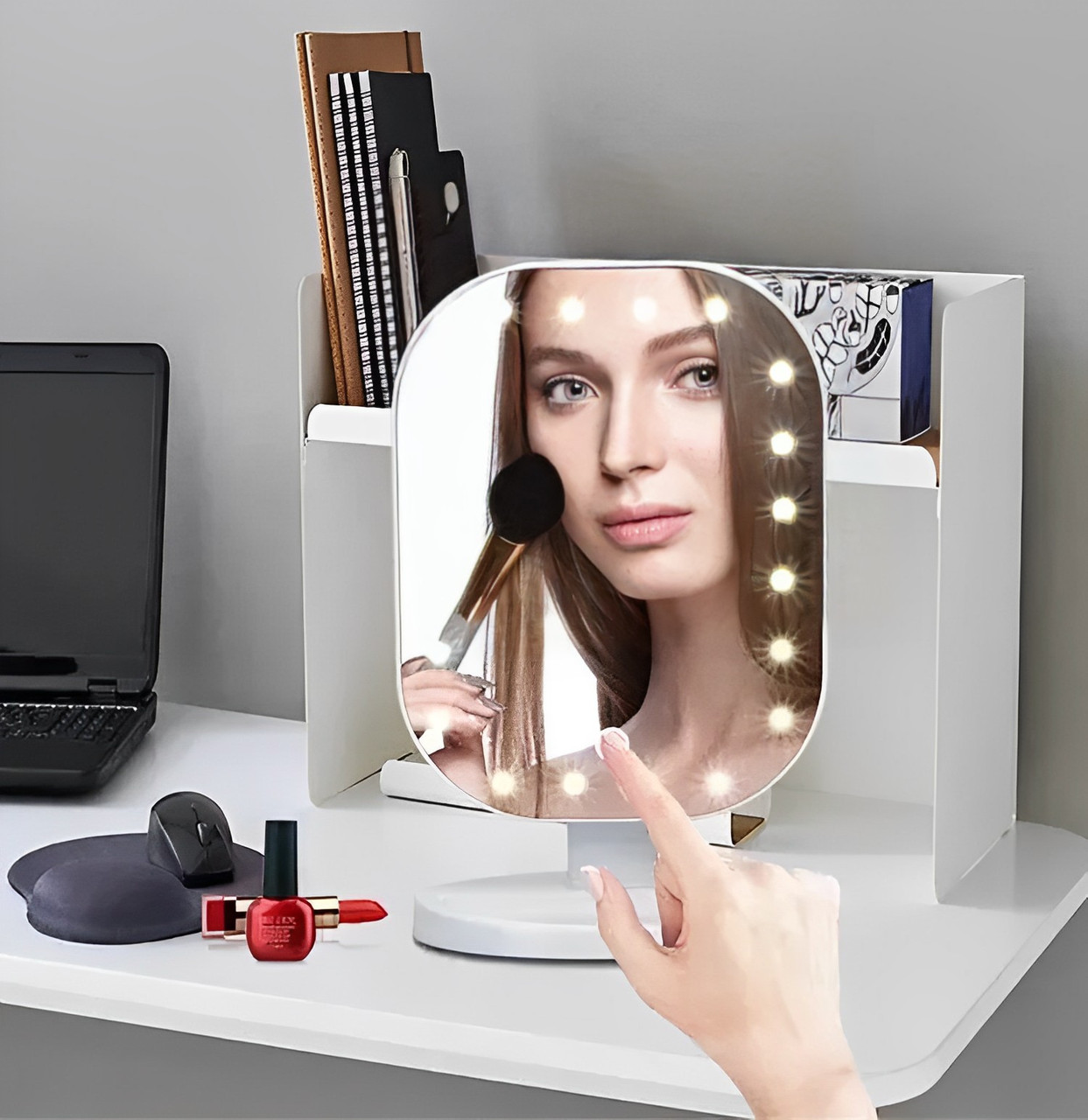 Дзеркало для макіяжу з LED-підсвіткою Cosmetie Mirror HH071 20LED DL133