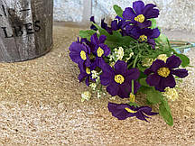 Букет ромашки 30 см колір 5 гілок на фото