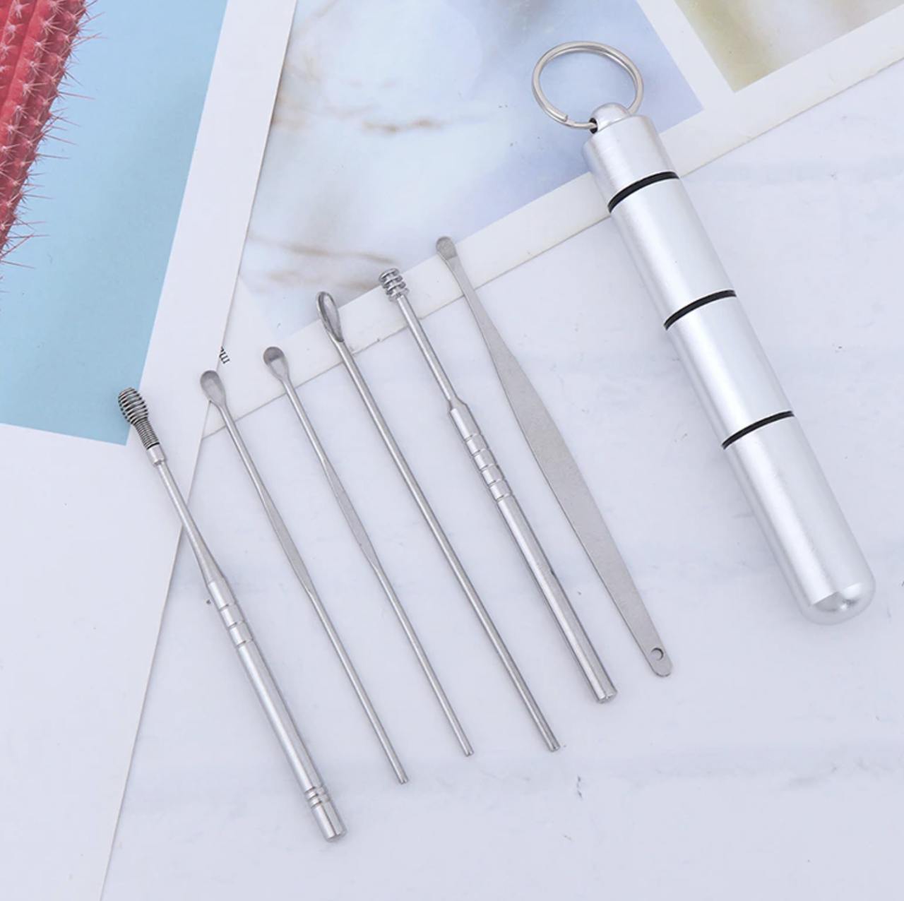 Набір для чистки вух з чохлом-брелоком Код/Артикул 122615-6, фото 1