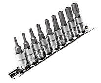 Набір головок із насадкою TORX 5-гранів 1/4" 9 од. 3303 JTC