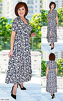 Красивое летнее платье Ткань штапель (хлопок) Размеры 50,52,54,56