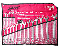 Набір ключів ріжково-накидних 8-27 мм 17 од. (ЕВРО-ТИП) AE2417S JTC