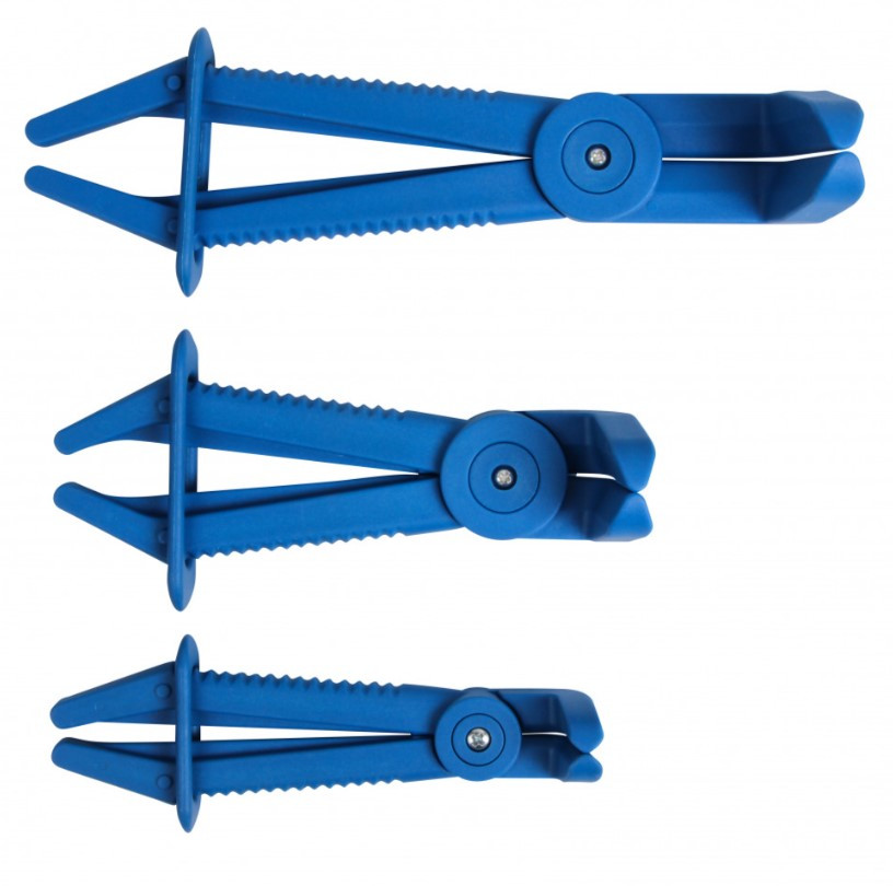 Комплект кліщів вигнутих для перетискання трубопроводів 3 од. VT01147B VIKTEC, фото 1