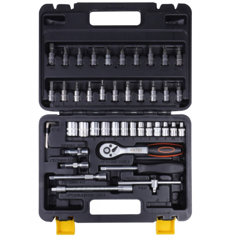 Набір інструменту 1/4" 46ед. VT13011 VIKTEC, фото 1