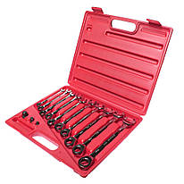 Набір ключів ріжково-накидних із тріскачкою 8-19 мм 10 од. 3028 JTC