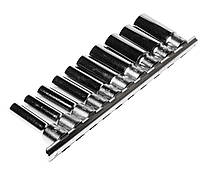 Набір головок торцевих глибоких 1/2" 10-24 мм 6 гр.10ед. H410M JTC