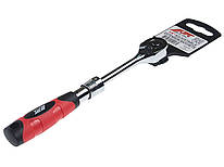 Тріскачка з регульованою довжиною 1/4" 150-200мм 72зубця (гумова ручка) 5025 JTC