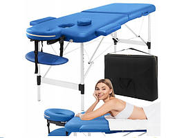 Масажний стіл 4FIZJO синій алюмінієвий