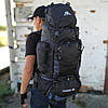 Туристичний водонепроникний рюкзак на 90 л (80х25х36 см) S1907, Чорний / Рюкзак великий похідний, фото 2