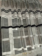 Тюль серый на кухню веранду коридор 2.80м / 1.70м от tyulnadom
