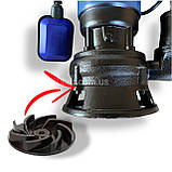 Фекальний насос FORWATER 1.1 кВт з подрібнювачем + шланг 25 м, трос, зажими, хомут, рукавиці (комплект), фото 8