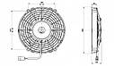 Вентилятор 9" (25 см), 24 B, 160 W, тянучий, фото 4