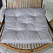 Подушка для стільців (40x40х6 см)  "Хіт" колір світло-сірий 84-002, фото 4