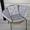 Подушка для стільців (40x40х6 см)  "Хіт" колір світло-сірий 84-002, фото 6