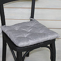 Подушка для стульев (40x40х6 см) "Хит" цвет светло-серый 84-002